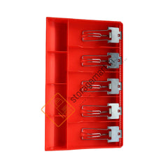 StorageMart ABS Cash Drawer, 5 Cash and 4 Coin Compartment, Cashier Storage Safe Box | Metal Clip | 40.5 X 24.5X 3.5 cm | Red