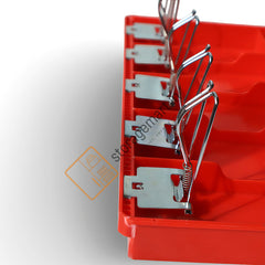 StorageMart ABS Cash Drawer, 5 Cash and 4 Coin Compartment, Cashier Storage Safe Box | Metal Clip | 40.5 X 24.5X 3.5 cm | Red