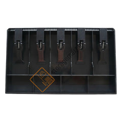 StorageMart ABS Plastic Cash Drawer, 5 Cash and 4 Coin Organizer for Supermarket,Plastic,40 x 3.5 x 24.4 cm, Black