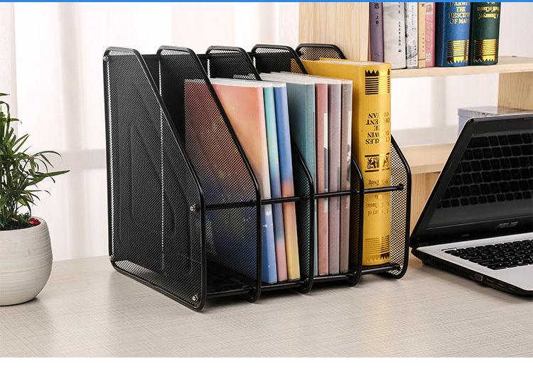StorageMart 4 Layer Multipurpose Metal Mesh Document Holder, 32 X 28.5 X 35.5 cm, Black - StorageMart