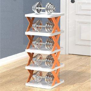 StorageMart 4 Layer Shoes Rack, Foldable Shoe Cabinet |65.5 x 24 x 26 cm| Plastic | Multicolor - StorageMart