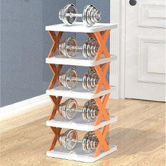 StorageMart 4 Layer Shoes Rack, Foldable Shoe Cabinet |65.5 x 24 x 26 cm| Plastic | Multicolor - StorageMart