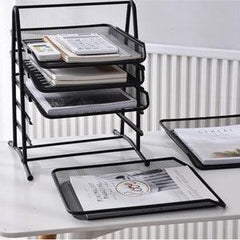 StorageMart 5-Tier Metal File/Documents/Letters/A4 Size Files Rack, 14.56 X 11.02 X 13.77 Inch, Black - StorageMart
