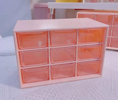 StorageMart Drawer Storage Box, Pink, 9 Grid, Rectangular, 4.72 x 7.08 x 3.93 inches - StorageMart