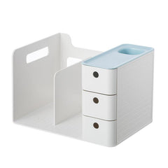 StorageMart Multifunctional Book Storage Shelf Office Drawer File Rack Creative Bookshelf | 28.5 x 21 x 18.5 Cm | Plastic | Multicolor - StorageMart