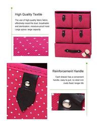 StorageMart Storage Wardrobe Organizer, Multicolor, 3 Layer 5 Drawer, Rectangular, 8.66 X 11.81 X 14.96 Inches - StorageMart