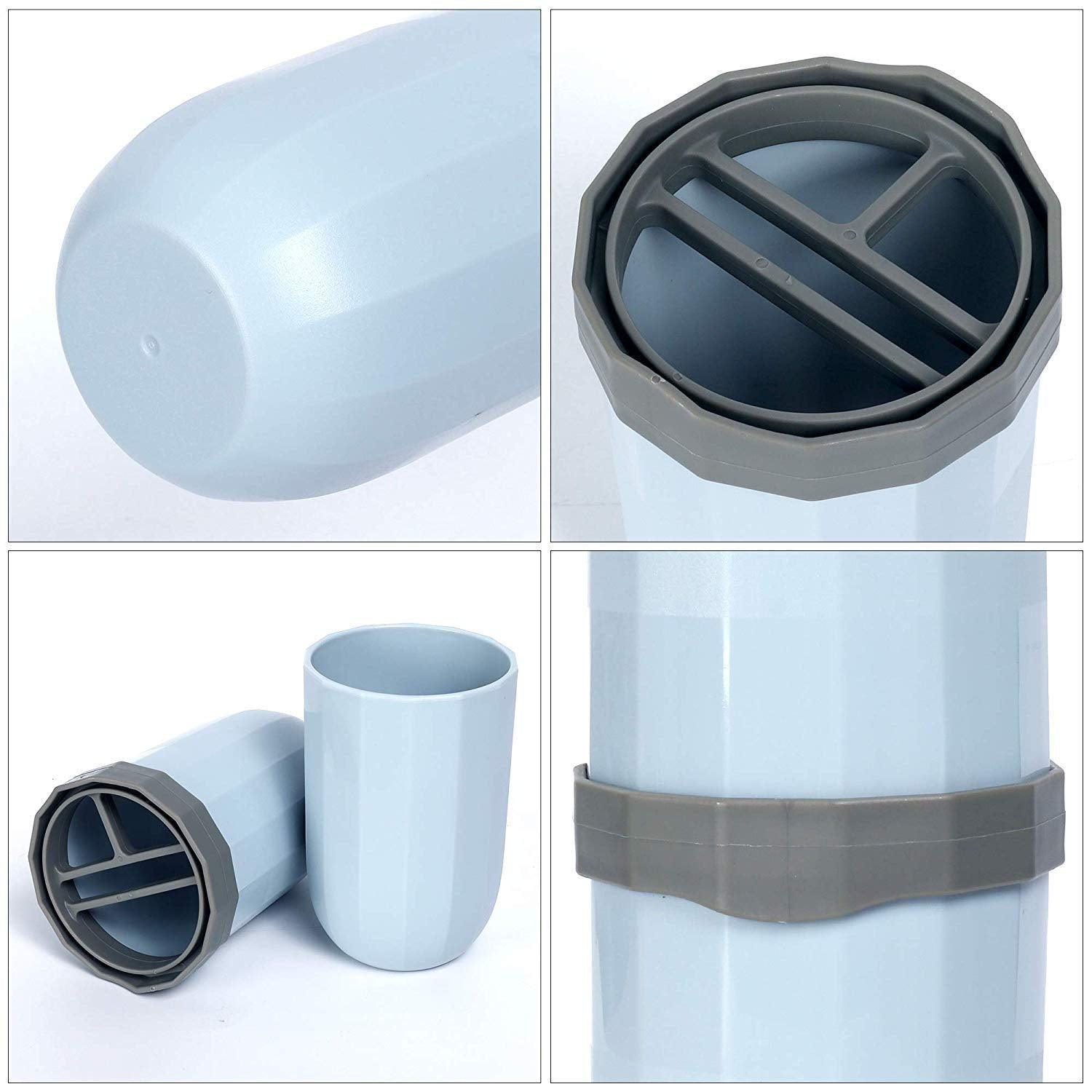 StorageMart Travel Capsule Tooth Brush Holder, Toothpaste Organizer | 21.7 x 7.2 cm, Plastic | - Multicolor - StorageMart