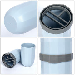 StorageMart Travel Capsule Tooth Brush Holder, Toothpaste Organizer | 21.7 x 7.2 cm, Plastic | - Multicolor - StorageMart