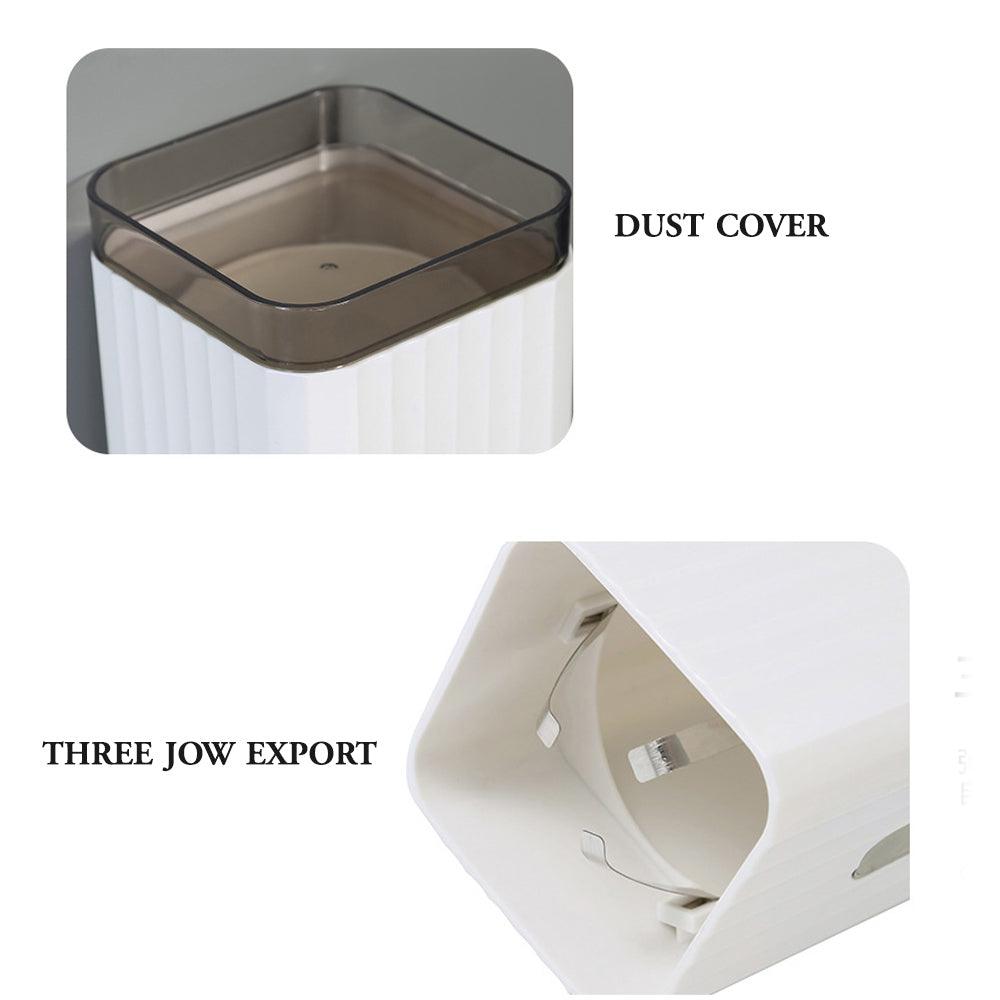 StorageMart Wall Mount Bathroom Cup Holder for 3oz to 6oz Paper & Plastic Cups & Mouthwash Cups, Pull Type Water Cooler Cup Dispenser | 21.5 x 18 x 9.5 CM | Plastic |White - StorageMart